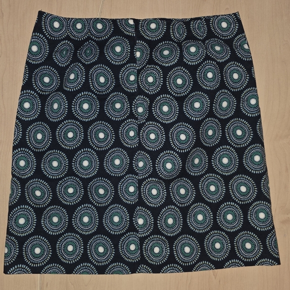 Ann Taylor Navy and Teal Patterned Mini Skirt - Picture 6 of 6